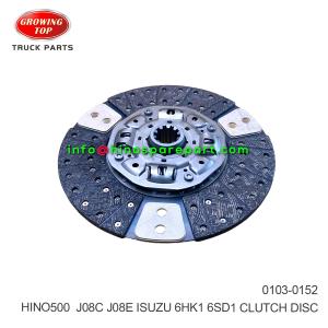 HINO500 J08C J08E 6HK1 6SD1 CLUTCH DISC 0103-0152