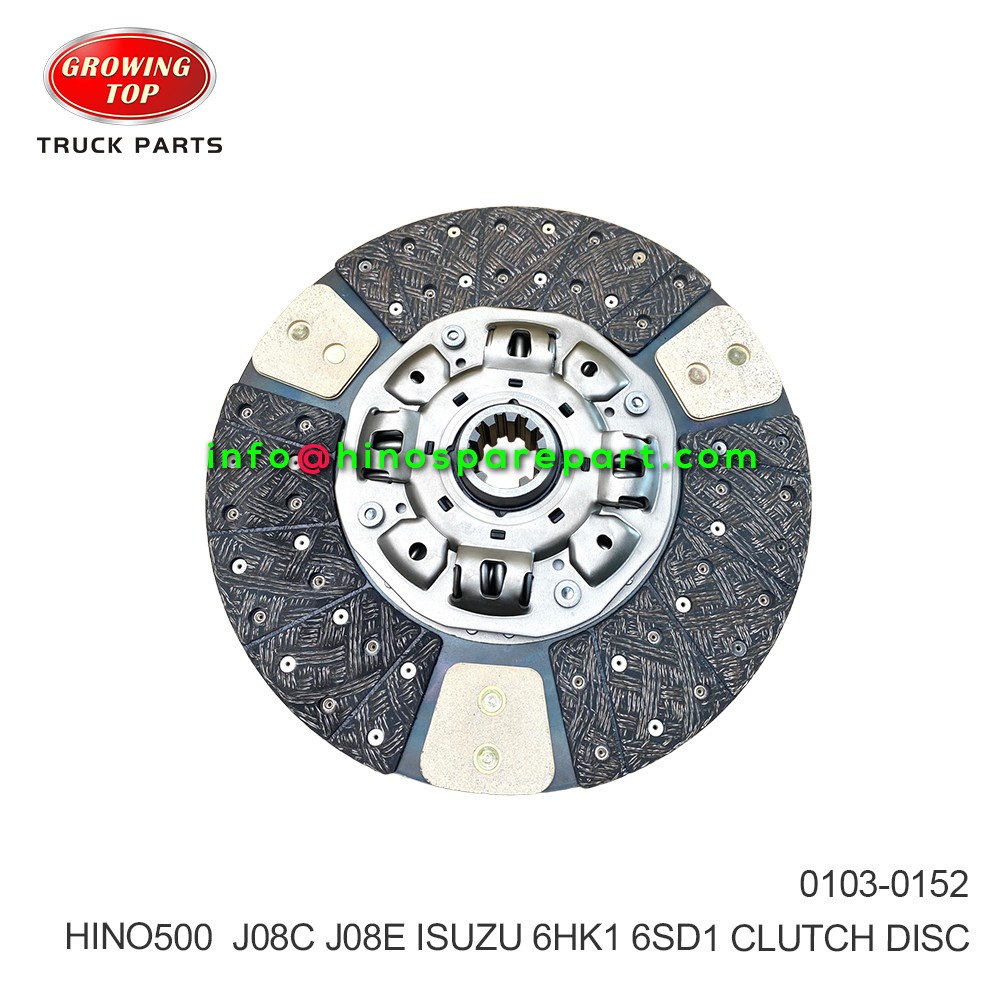 HINO500 J08C J08E 6HK1 6SD1 CLUTCH DISC 0103-0152