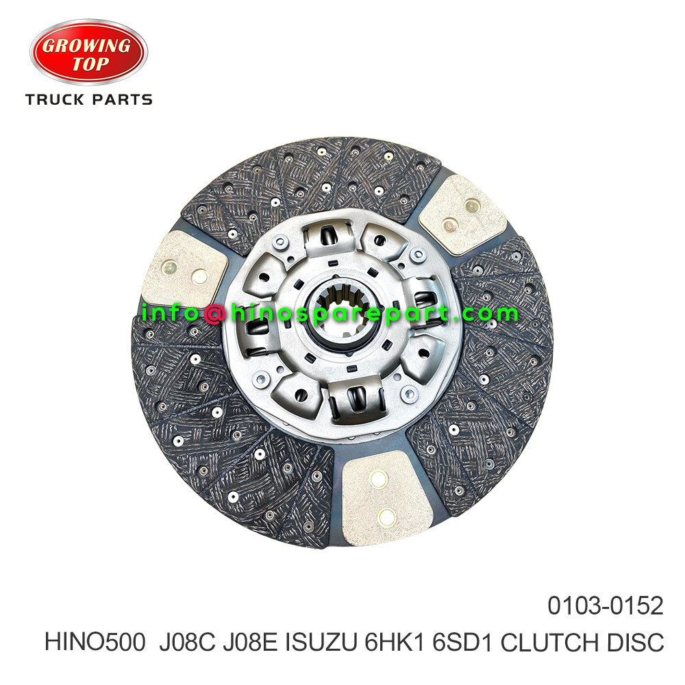 HINO500 J08C J08E 6HK1 6SD1 CLUTCH DISC 0103-0152