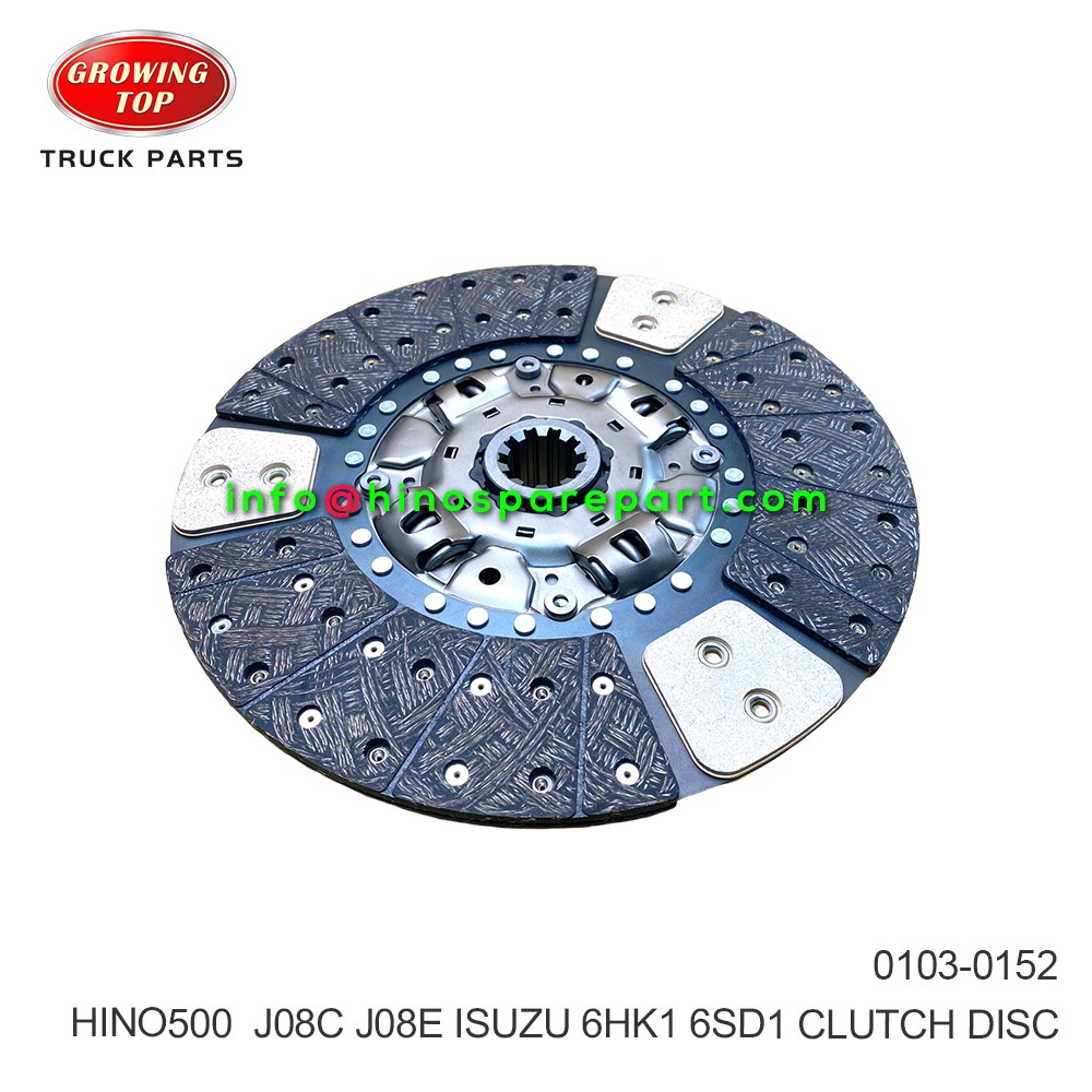 HINO500 J08C J08E 6HK1 6SD1 CLUTCH DISC 0103-0152