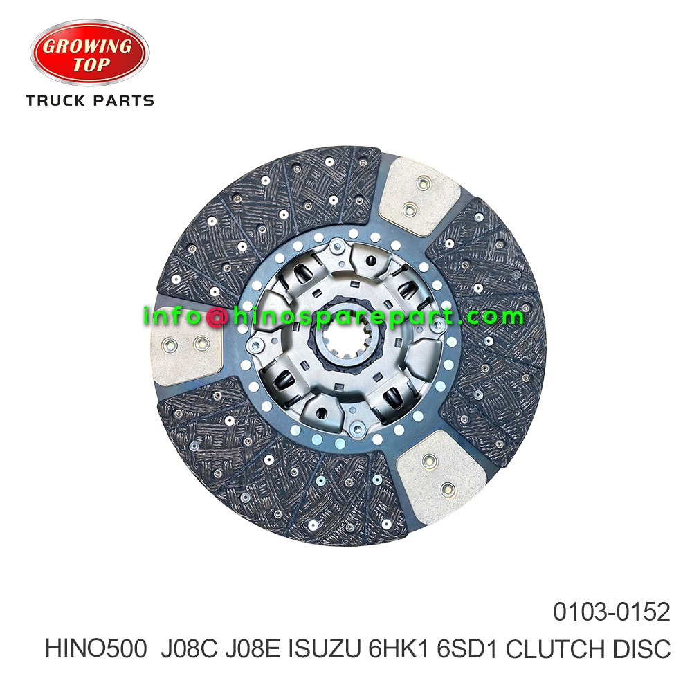 HINO500 J08C J08E 6HK1 6SD1 CLUTCH DISC 0103-0152