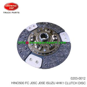 HINO500  FC J05C 4HK1 CLUTCH DISC 0203-0012 02030012