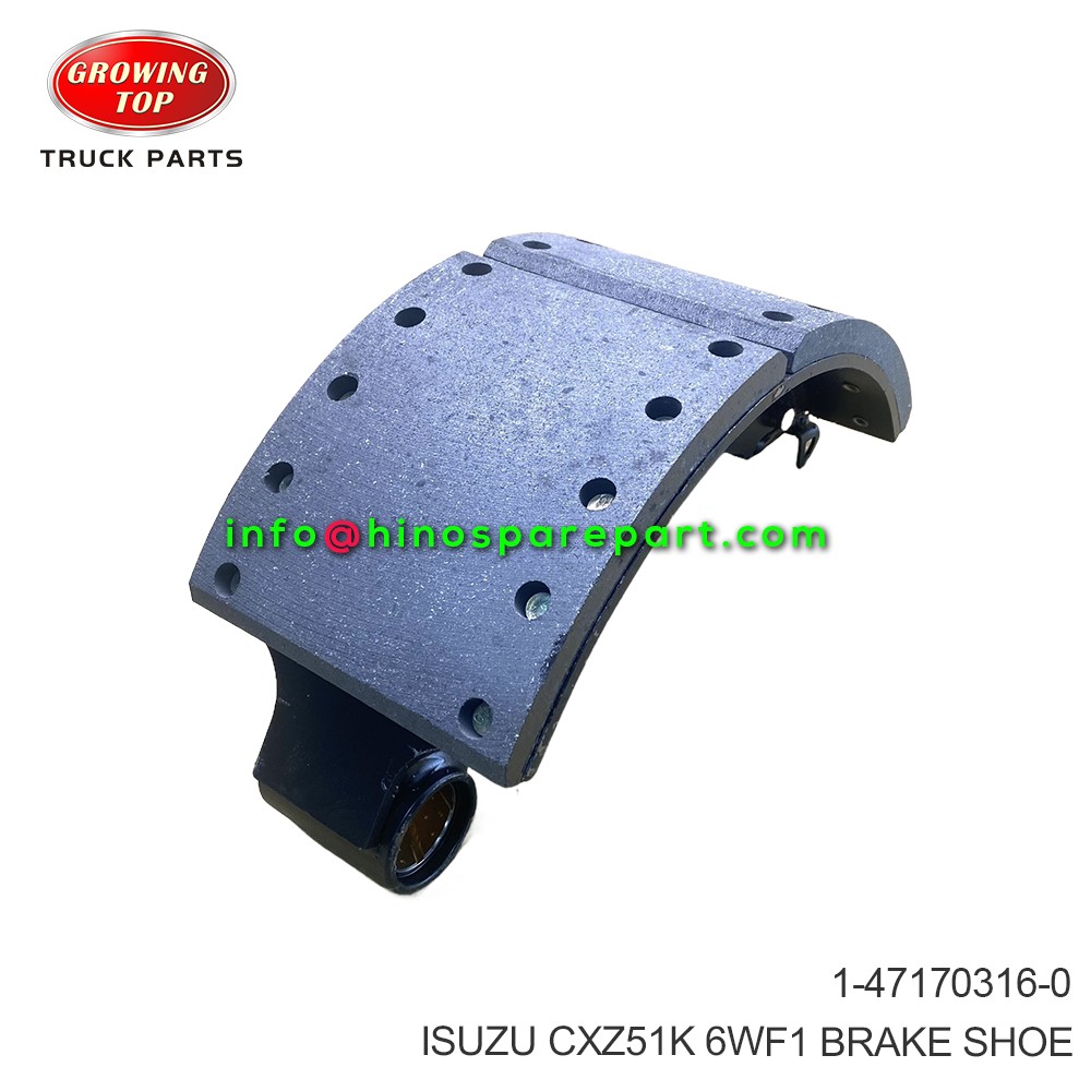 ISUZU CXZ51K 6WF1 BRAKE SHOE 1-47170316-0