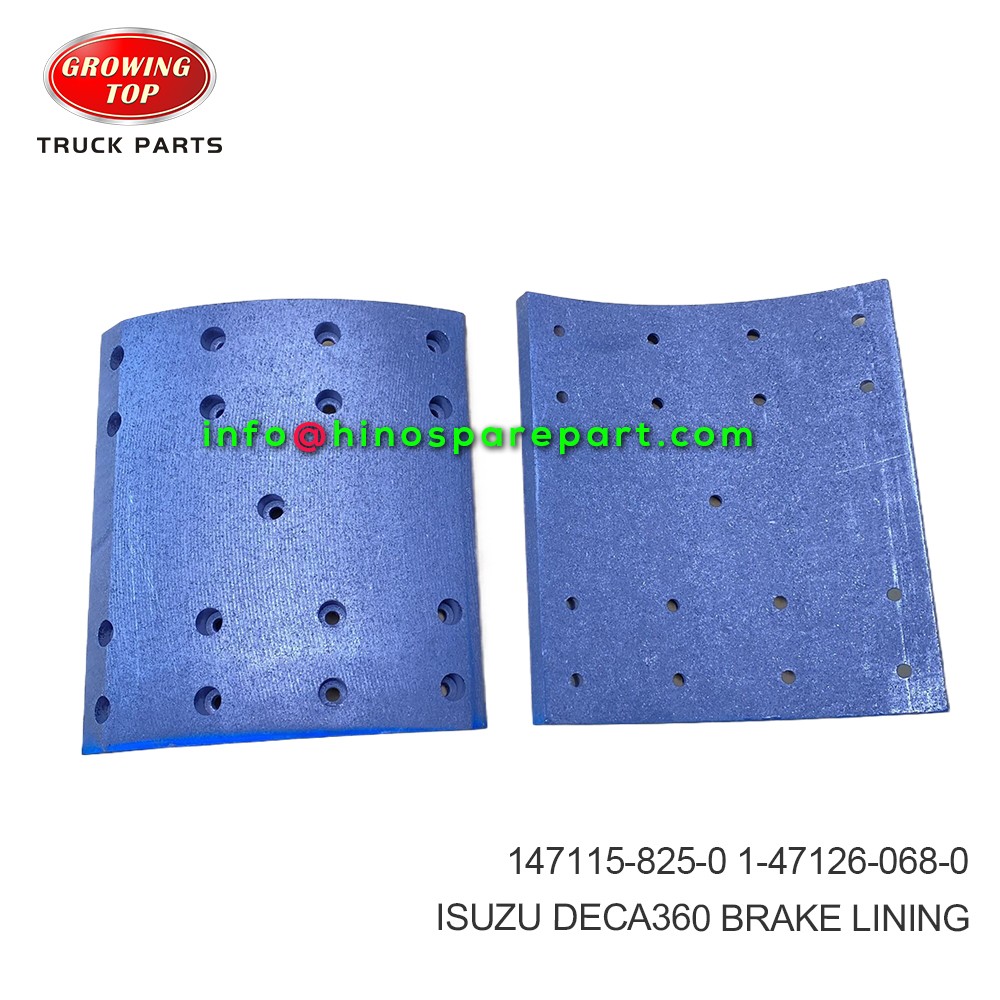 ISUZU DECA360  BRAKE LINING 147115-825-0