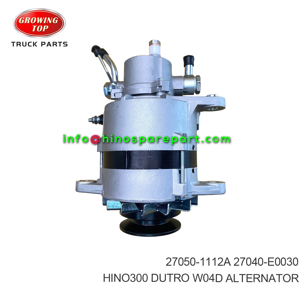 HINO300 DUTRO W04D ALTERNATOR 27050-1112A