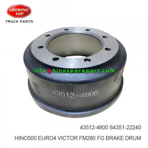 HINO500 EURO4 VICTOR FM260 FG BRAKE DRUM 43512-4800