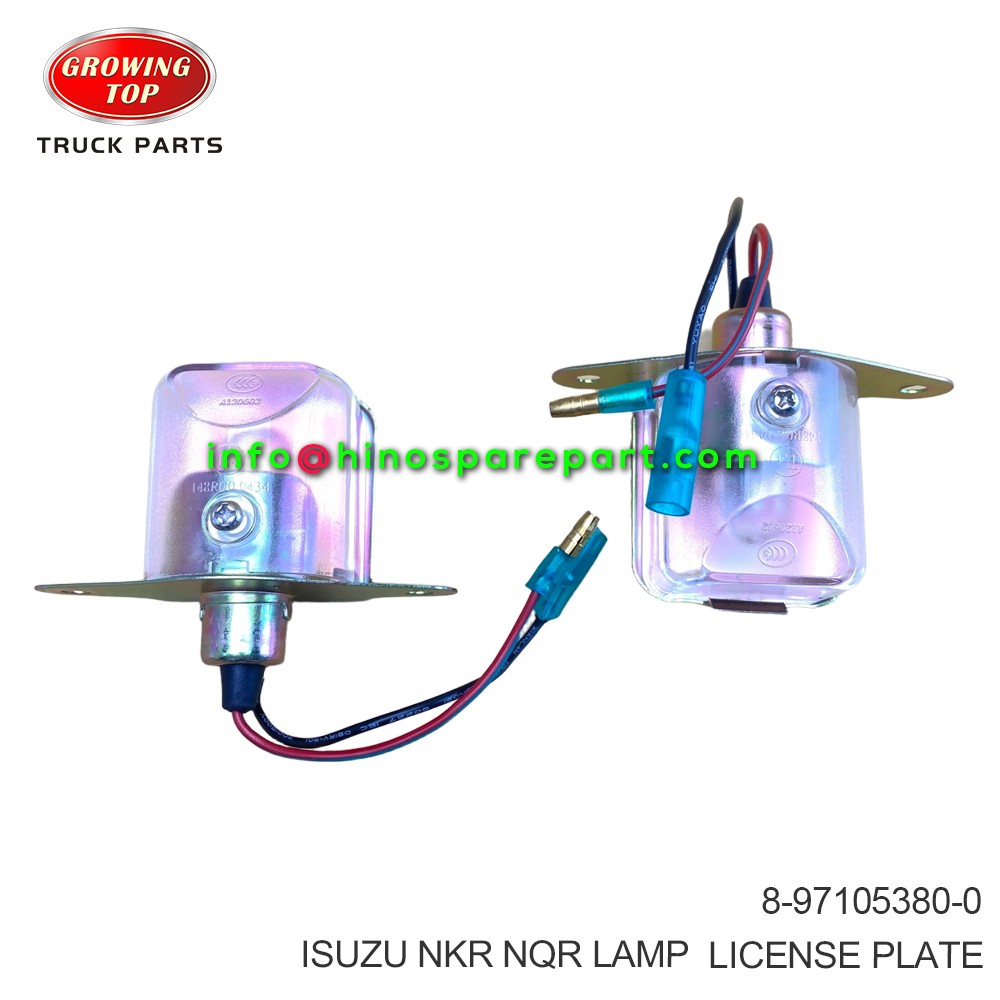 ISUZU NKR NQR LAMP LICENSE PLATE 8-97105380-0