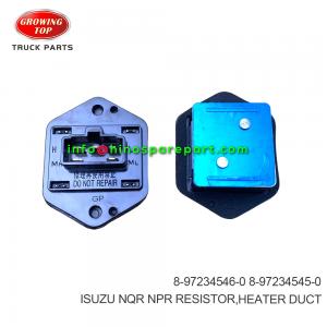ISUZU NQR NPR RESISTOR,HEATER DUCT 8-97234546-0