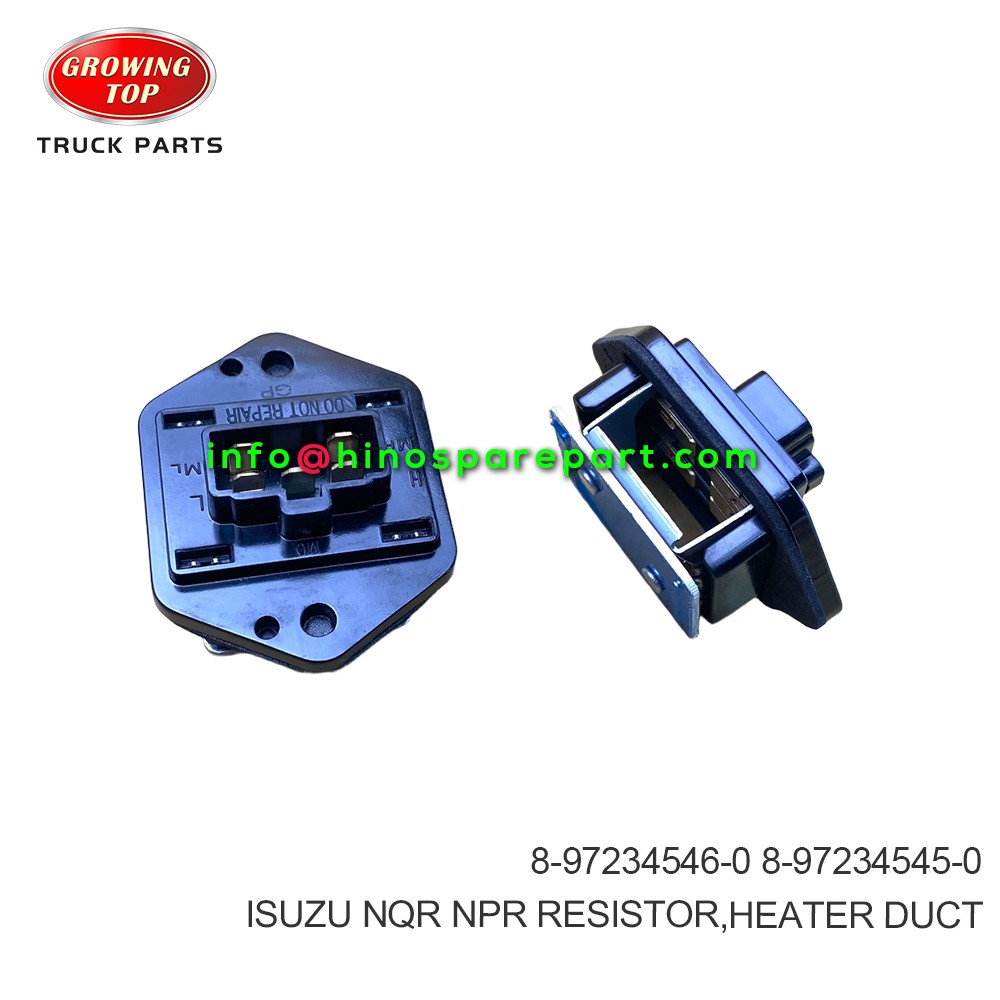 ISUZU NQR NPR RESISTOR,HEATER DUCT 8-97234546-0