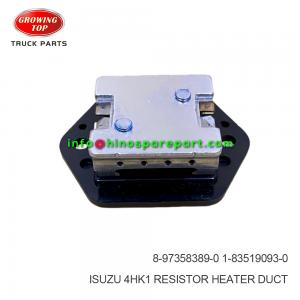 ISUZU 4HK1 RESISTOR,HEATER DUCT 8-97358389-0 ISUZU 4HK1 RESISTOR,HEATER DUCT 8-97358389-0