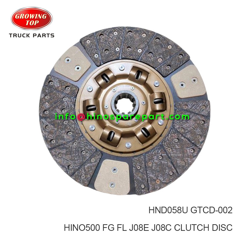 HINO500 FG FL J08E J08C CLUTCH DISC HND058U