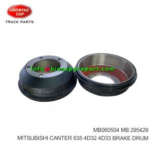 MITSUBISHI CANTER 635 4D32 4D33  BRAKE DRUM  MB060504 MITSUBISHI CANTER 635 4D32 4D33  BRAKE DRUM  MB060504