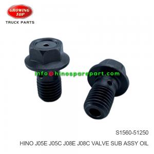 HINO J05E J05C J08E J08C VALVE SUB ASSY OIL S1560-51250