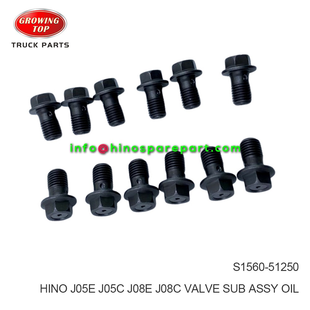 HINO J05E J05C J08E J08C VALVE SUB ASSY OIL S1560-51250