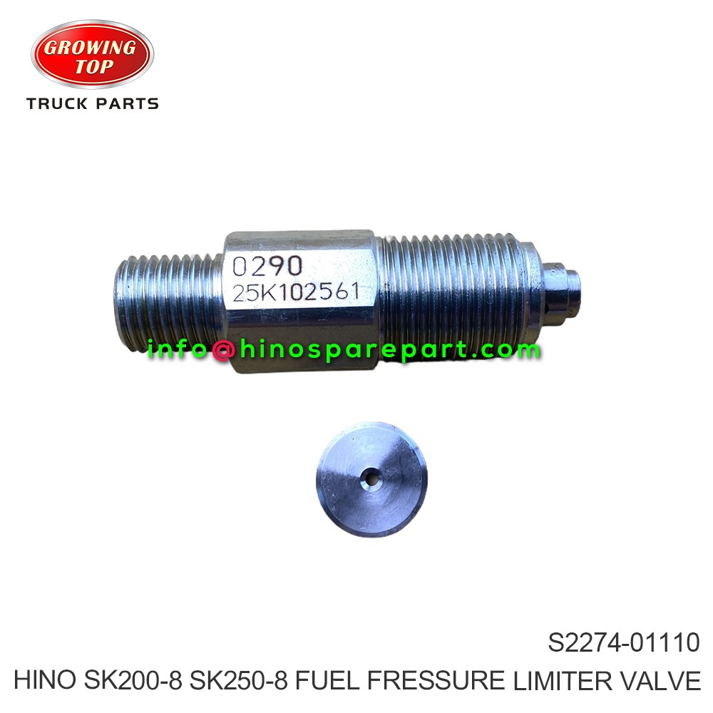 HINO SK200-8 SK250-8 FUEL FRESSURE LIMITER VALVE S2274-01110