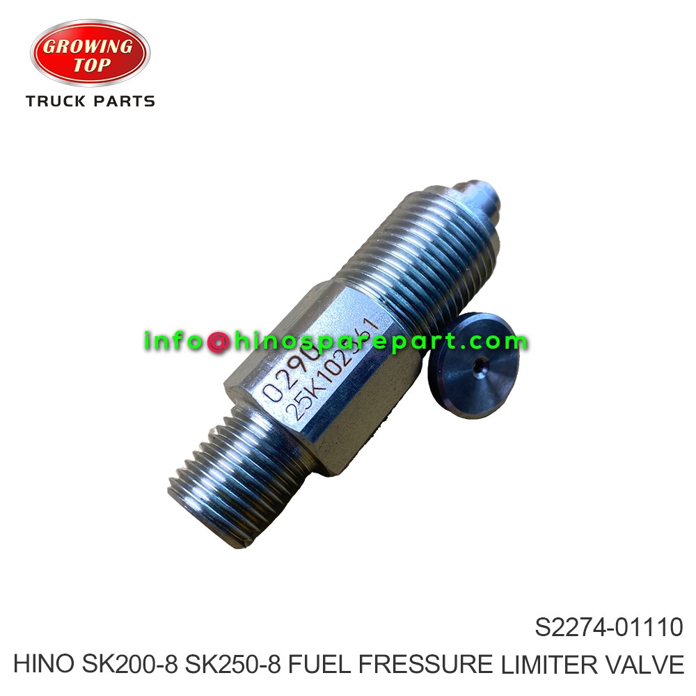HINO SK200-8 SK250-8 FUEL FRESSURE LIMITER VALVE S2274-01110