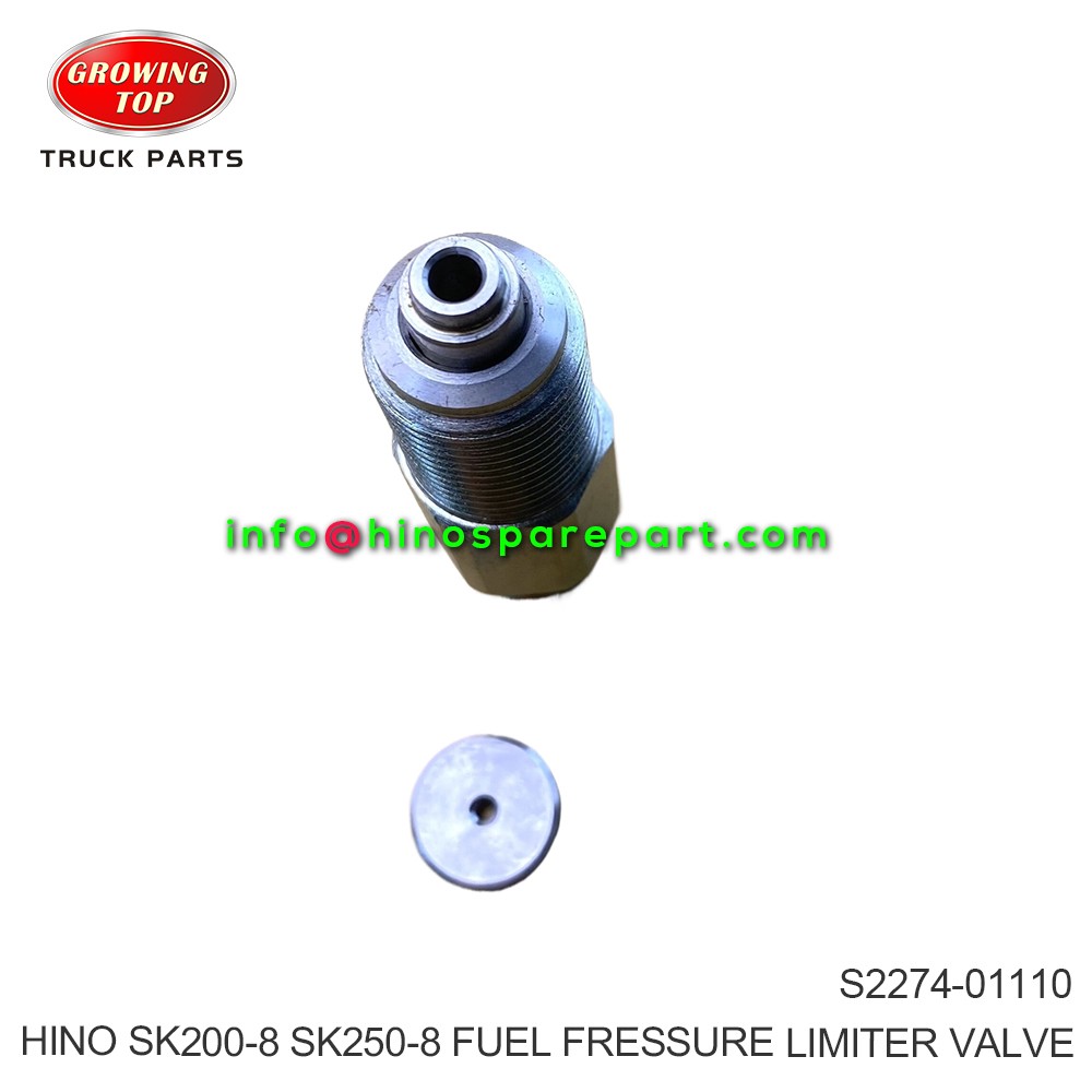 HINO SK200-8 SK250-8 FUEL FRESSURE LIMITER VALVE S2274-01110