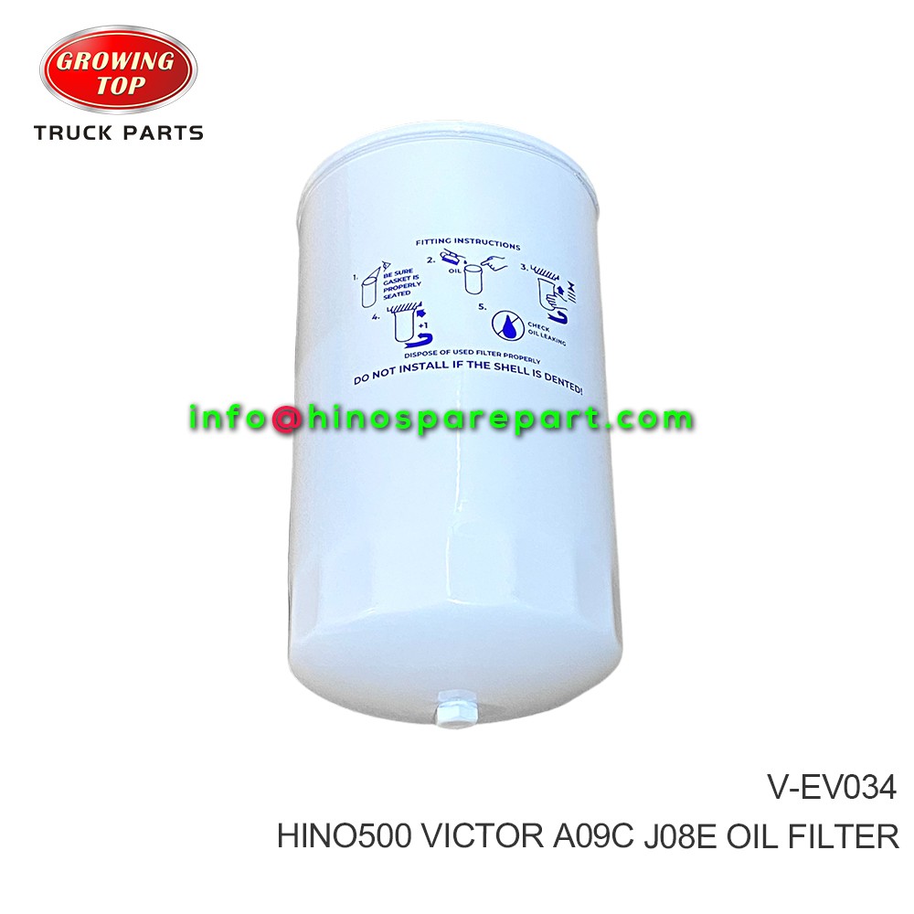 HINO500 VICTOR A09C J08E OIL FILTER V-EV034