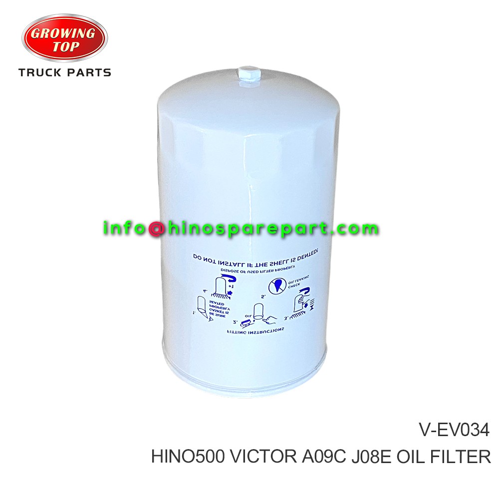 HINO500 VICTOR A09C J08E OIL FILTER V-EV034