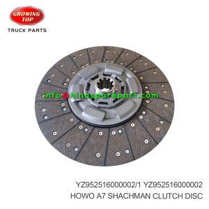 HOWO A7 SHACHMAN CLUTCH DISC YZ952516000002 1
